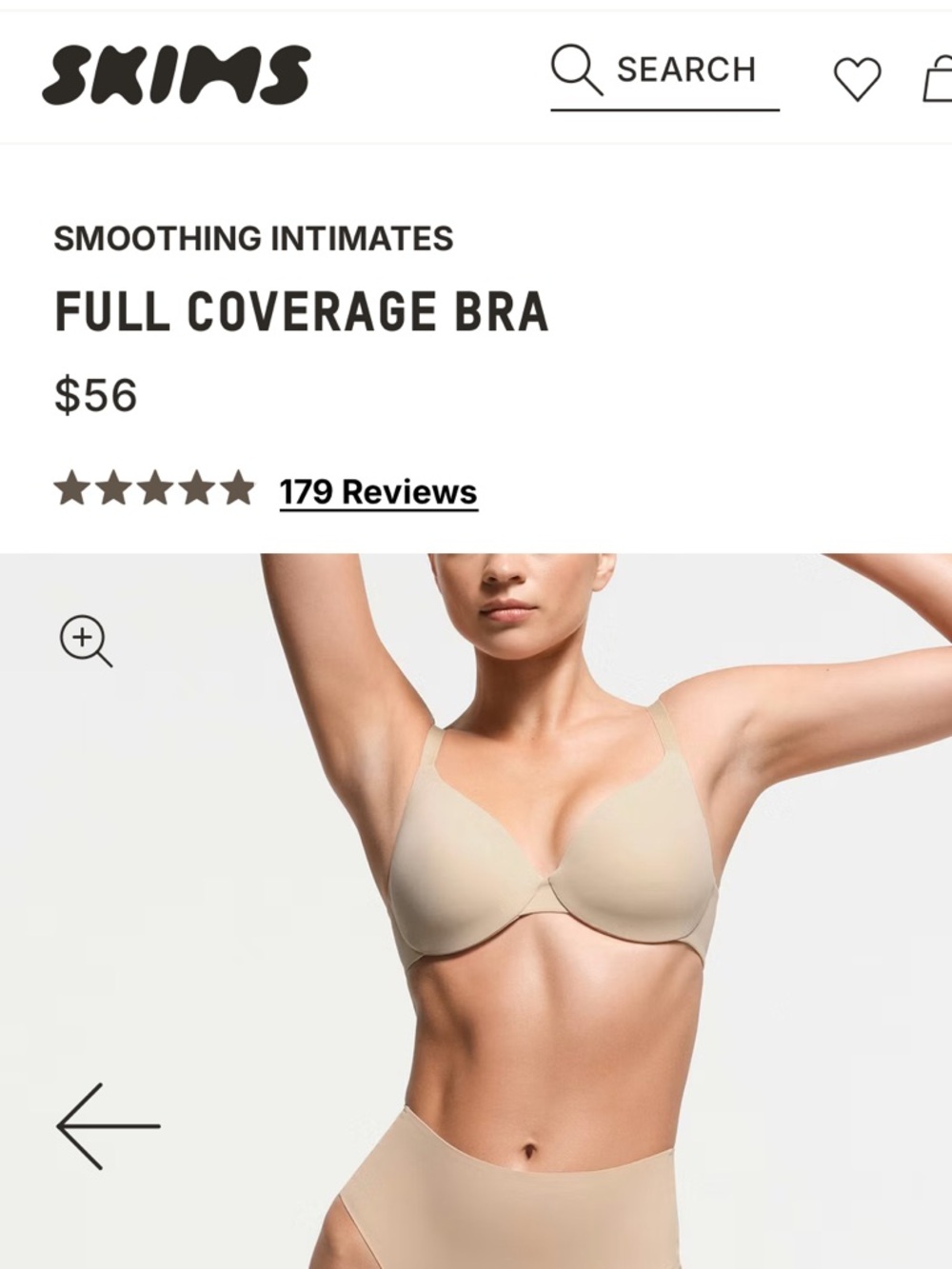 NWT💕SKIMS Smoothing Intimates Full Coverage Bra-Clay